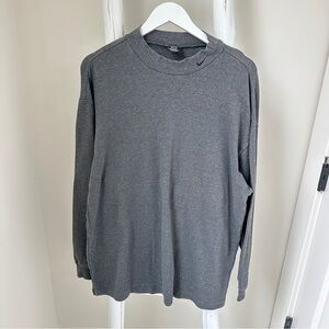 Nike Men's Charcoal Long Sleeve Cotton Golf Tee Size XL